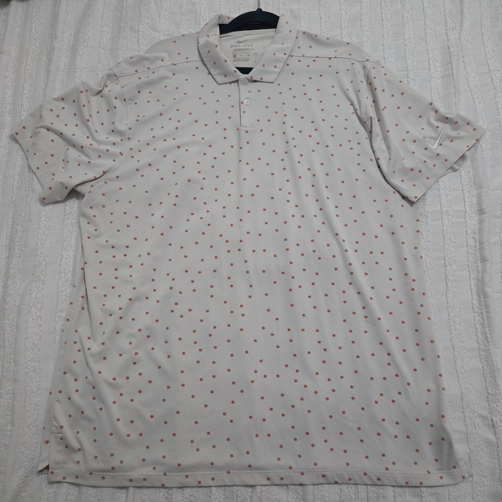 Nike Dri-Fit Floral Microprint Golf Polo - XL